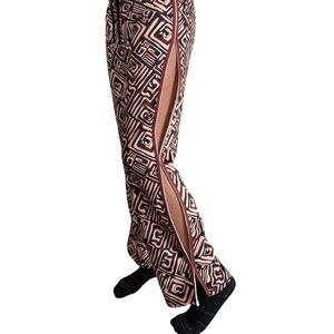 Fashion Nova Geometric Black and Tan Pants
